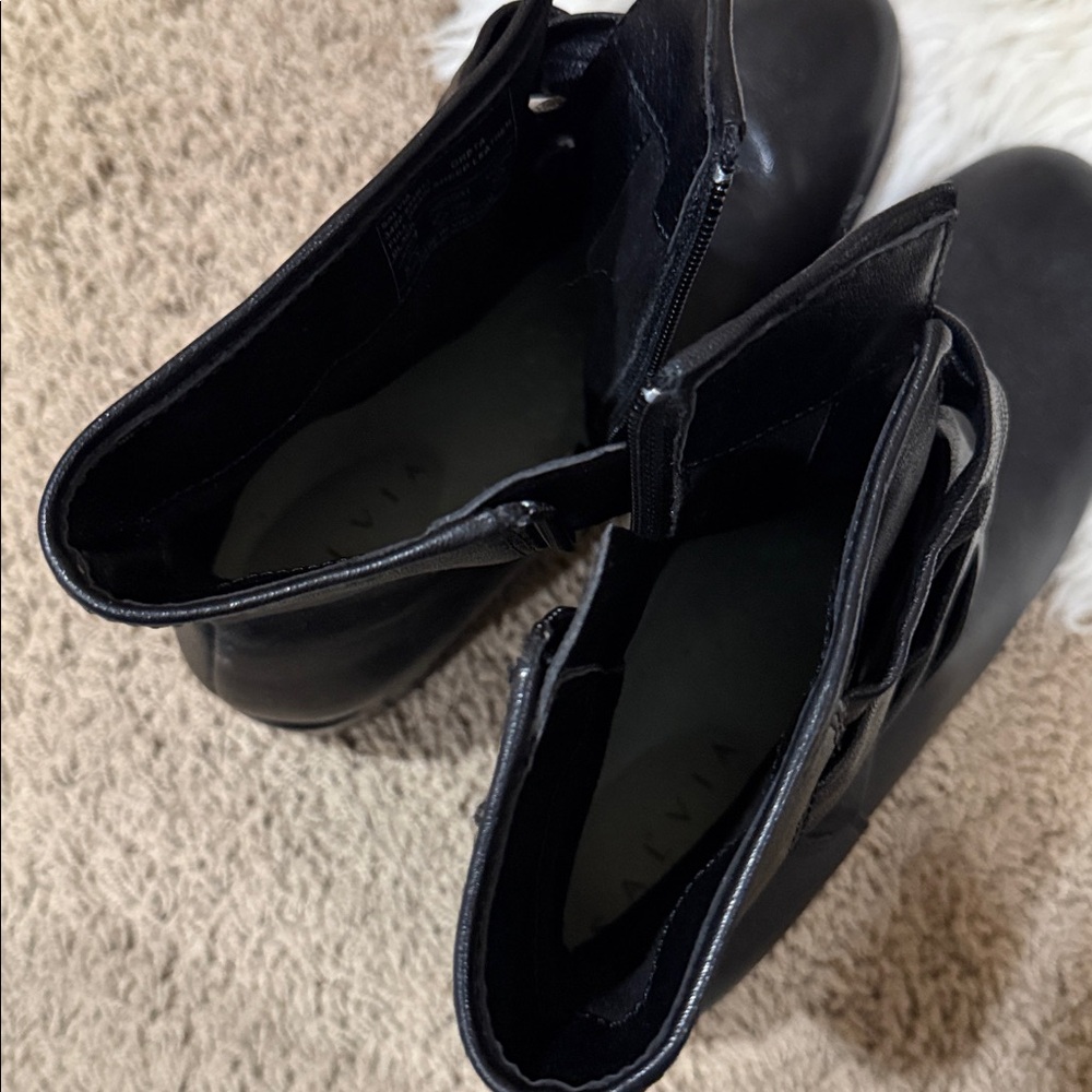 Salvia Greta Black Full Grain Sheep Leather Mid Calf Booties Size 39 EU 8.5 US - Picture 9 of 9